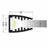 LED strip glasplaat profiel 1 meter 27 mm x 16,5 mm MK10