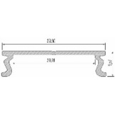 XXL LED strip profiel met opaal cover 43,00 x 30,0 mm - XL30ALU