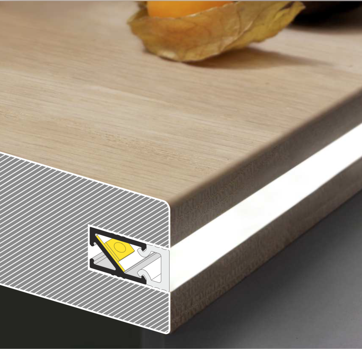 LED inbouw profiel 2 meter met cover 8,20 mm x 12,20mm - 088ALU