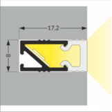 LED inbouw profiel 2 meter met cover 8,20 mm x 12,20mm - 088ALU