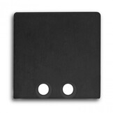 Eindkap voor LED strip profiel zonder kabeldoorvoer 18ZWART