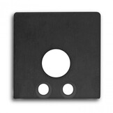 Eindkap voor LED strip profiel met kabeldoorvoer 18ZWART