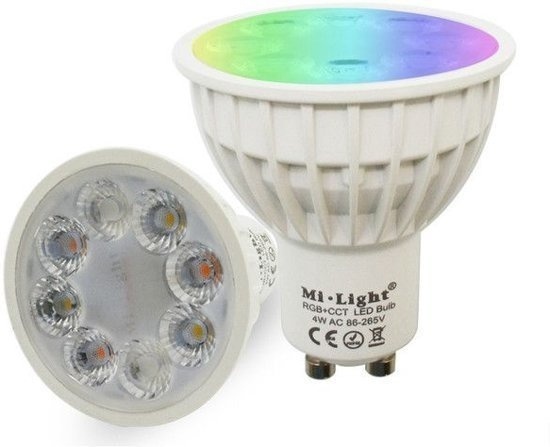 Instelbare GU10 LED Spot RGB+CCT (RGBCCT & 2700K-6500K)