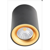 Opbouwspot zwart Ø 80 / 100mm - GU10 - inclusief 3 kleuren binnenringen 1903ZWART TRIO