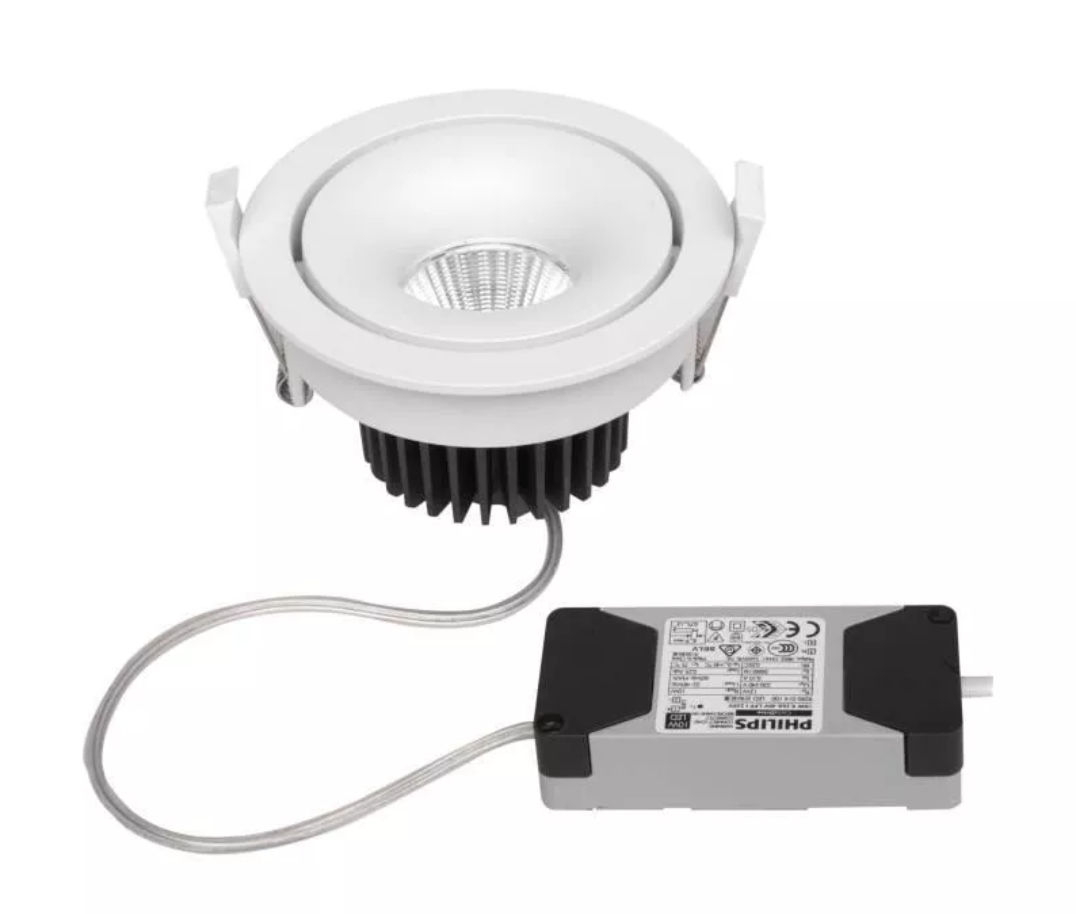 LED inbouwspot - kantelbaar - 10W 3000k warm wit - 1804WIT10WINBOUW