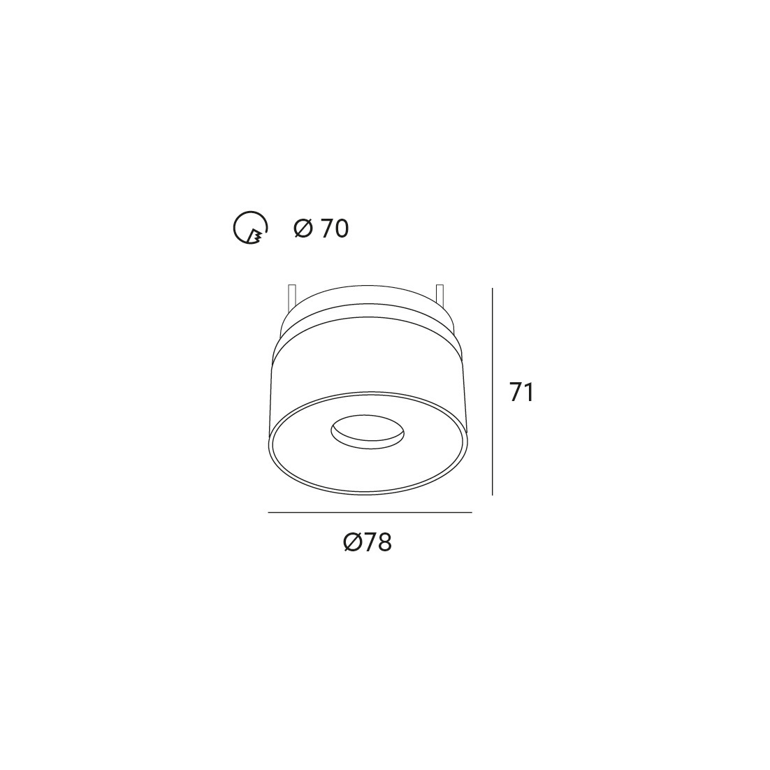 LED spot kantelbaar wit Ø 78 x 82mm - 10 watt - 3000K - 1712WIT Oslo10W - AANBIEDING