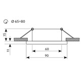 Kantelbare luxe LED spot behuizing - OH51 transparant zwart met zilver