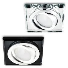 Kantelbare luxe LED spot behuizing - OH51 transparant zwart met zilver
