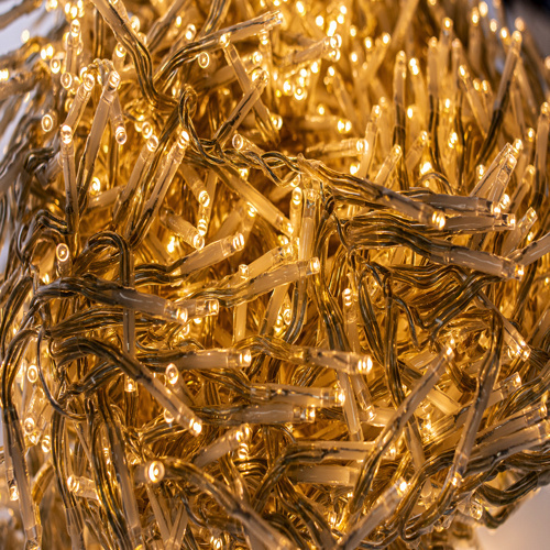 Cluster Kerstverlichting - 3000 LED - warm wit - transparant - 8 functies