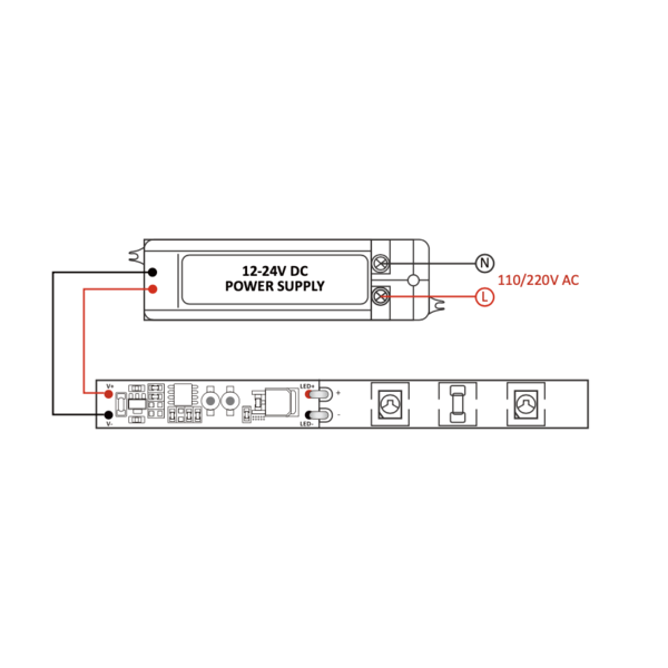 LED strip profiel dimmer met geheugenfunctie SEIR001
