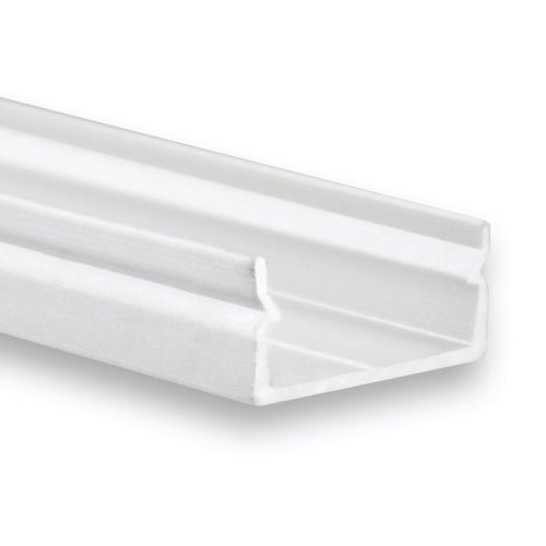 Wit LED in/opbouwprofiel met cover 17,15 mm x 7,40 mm - 04WIT