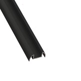 Zwart LED opbouw profiel met cover 25,79 mm x 6,5 mm 17.1ZWART