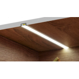 BEGTIN12 J/S LED inbouwprofiel - Geanodiseerd aluminium - afdekking naar keuze