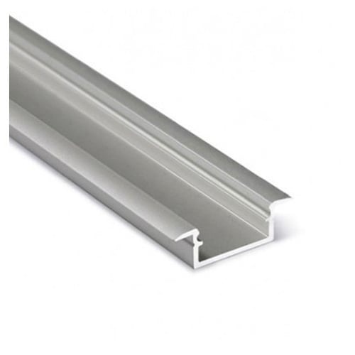 BEGTIN12 J/S LED inbouwprofiel - Geanodiseerd aluminium - afdekking naar keuze