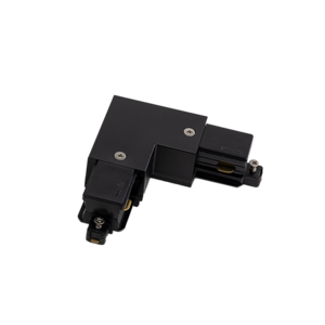 1-FASE rail L connector - links - zwart