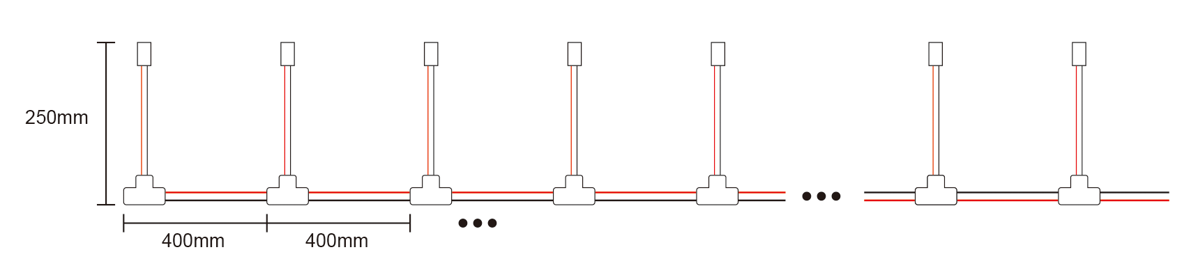 T splitter voor Miboxer traptrede LED strips BS-L2C - BS-TL