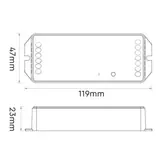 Professionele 20 ampere TUYA Zigbee 5-in-1 LED controller voor Single Color/Dual White/RGB/RGBW/RGBWW/RGBCCT LED strips 12-24-48v - PZ5