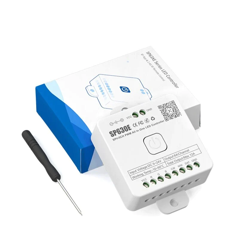 SPI DIGILEDController 3-in-1 - Enkelkleurig/RGB/RGBW/RGBWW 2048 pixel - 5V-12V-24V - Miboxer SPIR3 - Copy
