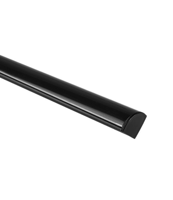 Zwart LED strip hoekprofiel met klikcover 16 mm x 16 mm - C10ZWART