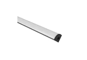 Zwart LED strip hoekprofiel met klikcover 16 mm x 16 mm - C10ZWART