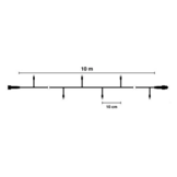 80 meter professionele koppelbare kerstverlichting -  Starterset - 100 LEDs - warm wit - IP65 waterdicht - PRO LUKSUS