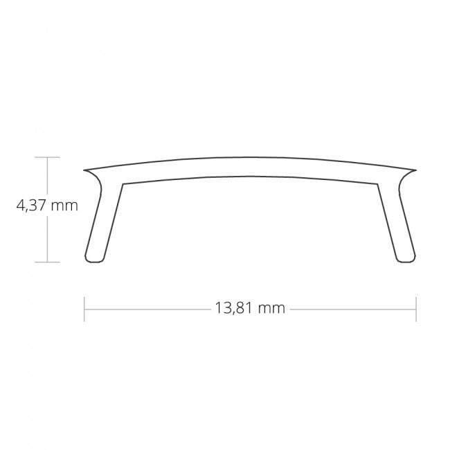 3,4,5 meter Losse LED strip profiel klikcover - Opaal - 12,4mm 01, 02, 03, 08, FP2, FP1, TBP4, TBP3