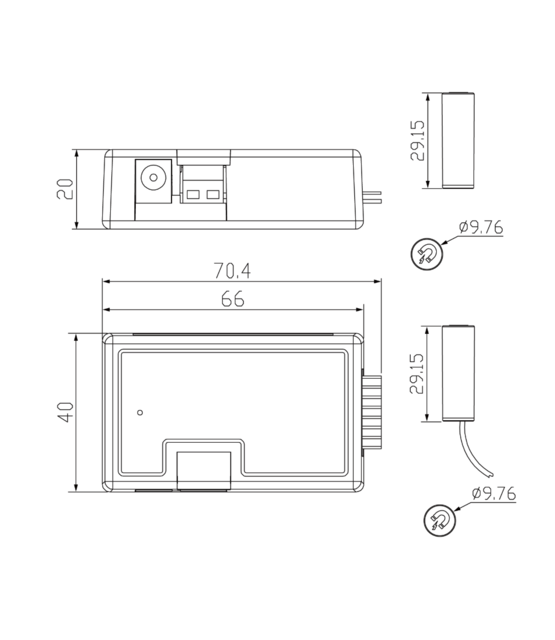 Magnetische kast sensor LED controller - SMC002 WIT