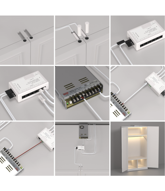 Magnetische kast sensor LED controller - SMC002 WIT