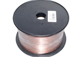 2 aderige led strip aansluitkabel 0,75 kwadraat - 1 meter transparant