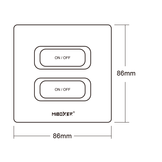 Zwarte draadloze LED Wanddimmer 2-voudige slimme schakelaar 2.4Ghz - ESR2T