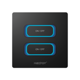 Zwarte draadloze LED Wanddimmer 2-voudige slimme schakelaar (TUYA, Zigbee 3.0 + 2.4G) - ESZ2