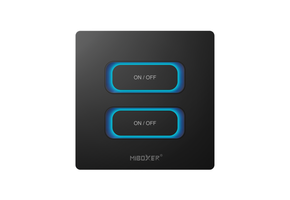 Zwart Wand Paneel 2-voudige slimme schakelaar (Zigbee 3.0 + 2.4G)