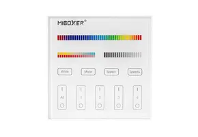 LED strip RGB/RGBW/RGBWW/RGBCCT wanddimmer bedraad 4 zone - T4