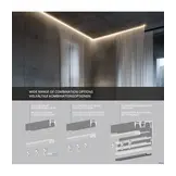 Gordijnrail LED strip profiel 200 cm  GR1 - Zwart