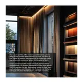 Gordijnrail LED strip profiel 200 cm  GR1 - Zwart