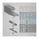 Gordijnrail LED strip profiel 200 cm  GR1 - Zwart