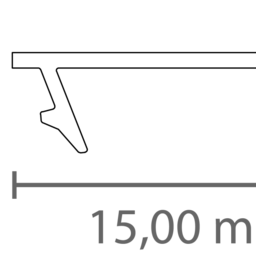 Losse 2 meter zwarte LED profiel klikafdekking - 301, 302, 303, 308 serie