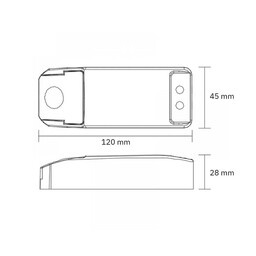 LED voeding 700mA  25 watt flicker free fase afsnijding - IP20