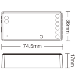 Directe wifi controller TUYA LED controller 5 in 1 - voor Single Color/Dual White/RGB/RGBW/RGBWW/RGBCCT LED strips 12-24v - SW5 SPECIAL