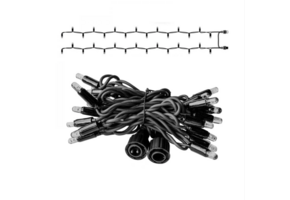 LED eindstuk verlichting 2x1,5m – Warm wit 3000K – Zwart snoer – 230V IP65