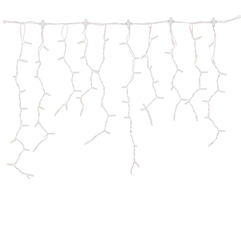 LED ijspegelverlichting 2x0,8m – Warm wit 2400K+ – Wit snoer – 230V IP65