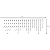LED ijspegelverlichting 2x0,8m – Koud wit 6500K – Zwart snoer – 230V IP65