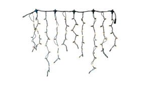 LED ijspegelverlichting 2x0,8m – Warm wit 2400K – Zwart snoer – 230V IP65