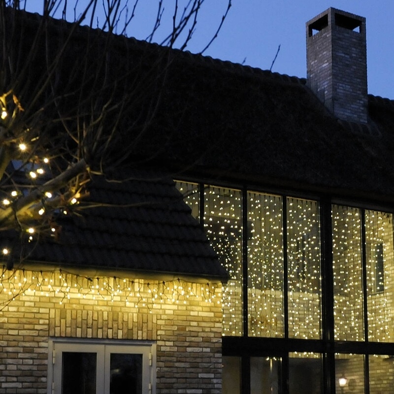 LED IJspegel Kerstverlichting 2x0,4m – Koud Wit 6500K – Wit Snoer – IP65 – 230V