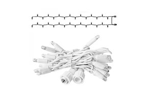 LED eindstuk verlichting 2x1,5m – Warm wit 3000K – Wit snoer – 230V IP65