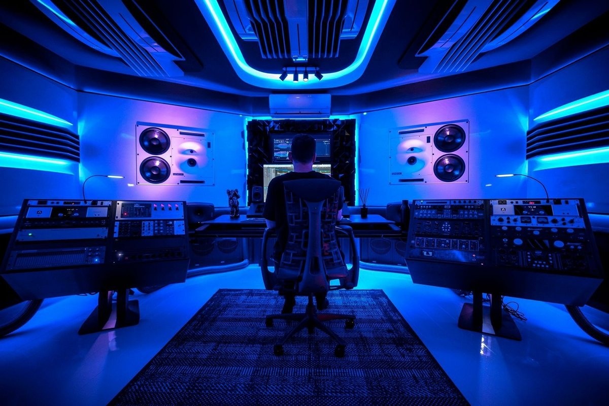 LED verlichting muziekstudio Hardwell