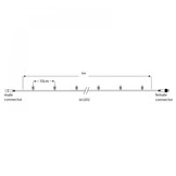 LED kerstlichtsnoer 6 meter – Warm wit 3000K – Wit snoer – 230V systeem (IP65)