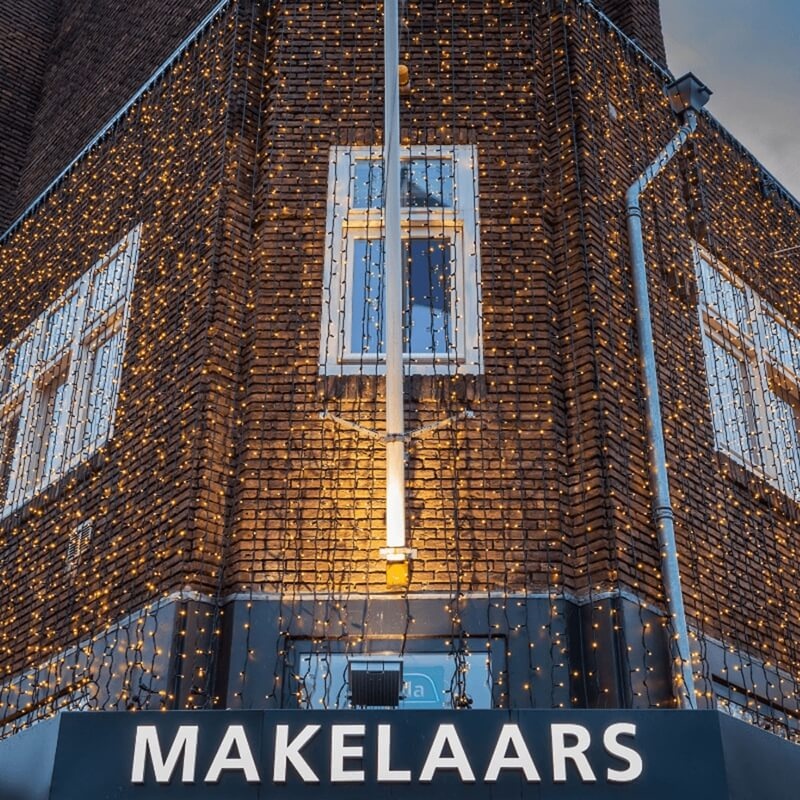 LED kerstlichtsnoer 3 meter – Warm wit 3000K – Zwart snoer – 230V systeem (IP65)