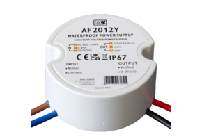 Wandcontactdoos Mini LED voeding 20 watt 12 volt 1,67 Ampère – IP67 waterdicht – AF2012Y