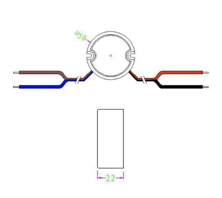 Wandcontactdoos Mini LED voeding 15 watt 12 volt 1,25 Ampère – IP67 waterdicht – AF1512Y